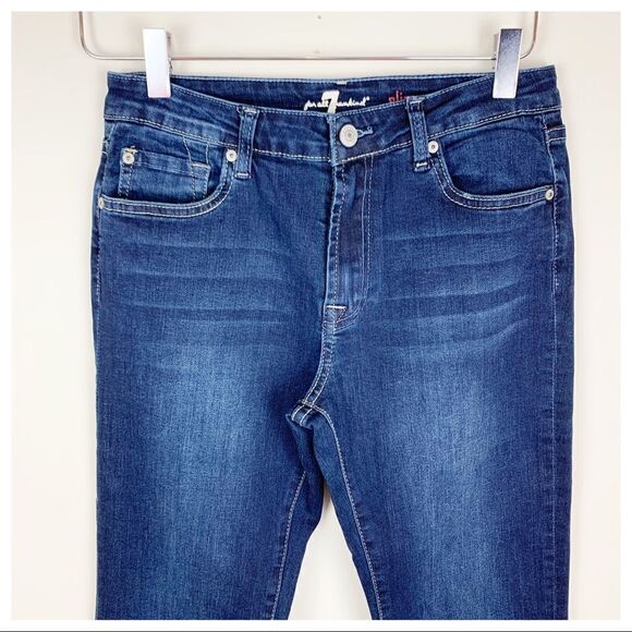 7 For All Mankind Slimmy Dark Denim Jeans size 16 - Picture 9 of 11